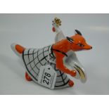 GARDNER VERBILKI (DMITROV PORCELAIN) FOX & ROOSTER FIGURE