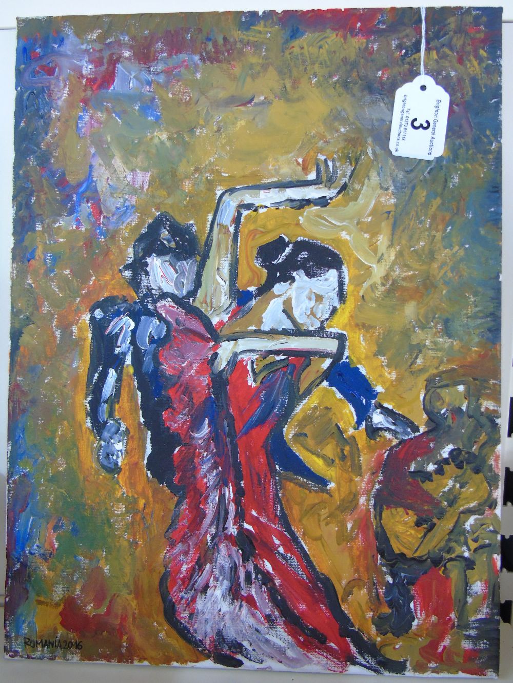 ACRYLIC ON CANVAS 'FLAMENCO DANCERS'