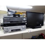 SONY TV WITH BUILT IN DVD PLAYER + OTHER DVD PLAYERS & SAMSUNG VIDEO CAMERA