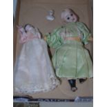 2 VINTAGE DOLLS, ONE MARKED 1909 DEP R19