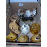 BOX INCLUDING ANIMAL FIGURES, BOXED VEHICLES & HONEY POTS