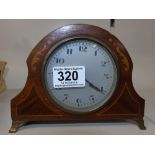 SWISS MADE EDWARDIAN INLAID MANTLE CLOCK