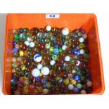 BOX OF ASSORTED MARBLES