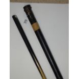 ELSTONS, BIRMINGHAM SNOOKER / BILLIARD CUE IN METAL CASE