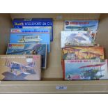 9 VINTAGE MODEL KITS INCLUDING, REVELL, AIRFIX & KEIL KRAFT