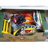 BOX OF CAR RELATED TOYS