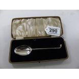 BOXED STERLING SILVER GOLF SPOON, SHEFFIELD 1950, EMILE VINER