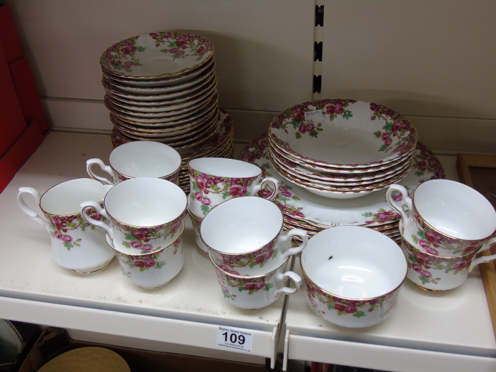QUANTITY OF CROWN STAFFORD FLORAL CHINA