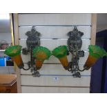 2 ART DECO STYLE WALL LIGHTS