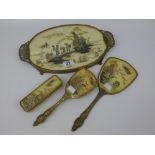 ORIENTAL STYLE DRESSING TABLE SET WITH CERAMIC TRA