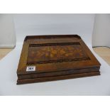 WALNUT WRITING SLOPE WITH INLAY TO TOP
