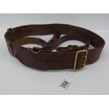 MILITARY LEATHER SAM BROWNE BELT AND CROSS STRAP