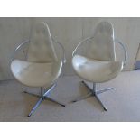 PAIR OF CHROME FRAMED CHAIRS