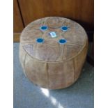 LEATHER POUFFE