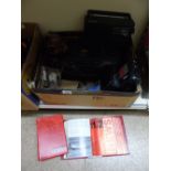 JVC PORTABLE RADIO / CD PLAYER + ASSORTED CAMERAS