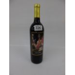 BOTTLE OF RED WINE FROM GRACELAND, WITH ELVIS LABEL