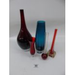 ASSORTED GLASS VASES