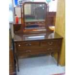 EDWARDIAN INLAID DRESSING TABLE WITH 3 DRAWERS