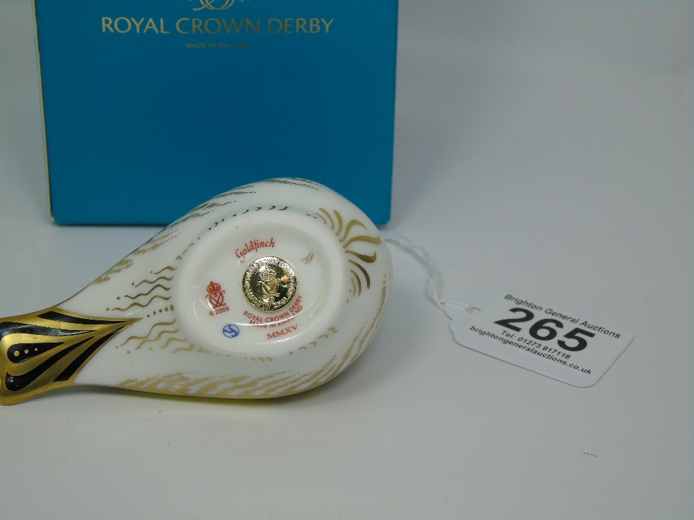 ROYAL CROWN DERBY GOLDFINCH 2008 - Image 2 of 2