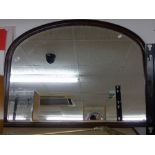 LARGE OVER MANTLE MIRROR WITH BEVELLED GLASS