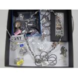 QUANTITY OF NECKLACES & EARRINGS INCLUDING 925 SILVER