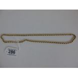 375 9K GOLD ROPE CHAIN NECKLACE, 22" 16.26 GRAMS