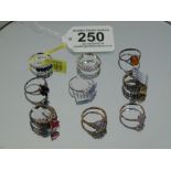 9 VARIOUS RINGS INCLUDING 925 SILVER