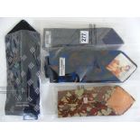 4 MENS VINTAGE SILK TIES, DOLCE & GABBANA, MOSS BROS, LOEWE & JAEGER