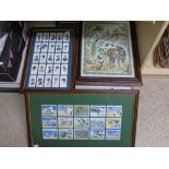 FRAMED& GLAZED CIGARETTE CARDS & OTHERS