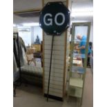 STOP / GO METAL ROAD SIGN