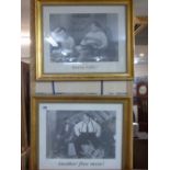 PAIR OF FRAMED LAUREL & HARDY IMAGES