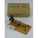 MORSE CODE KEY IN ORIGINAL BOX