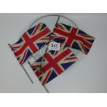 3 CAR BONNET MOUNTED UNION FLAGS