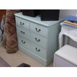 DUCK EGG BLUE 2 OVER 2 PAINTED CHEST OF DRAWERS