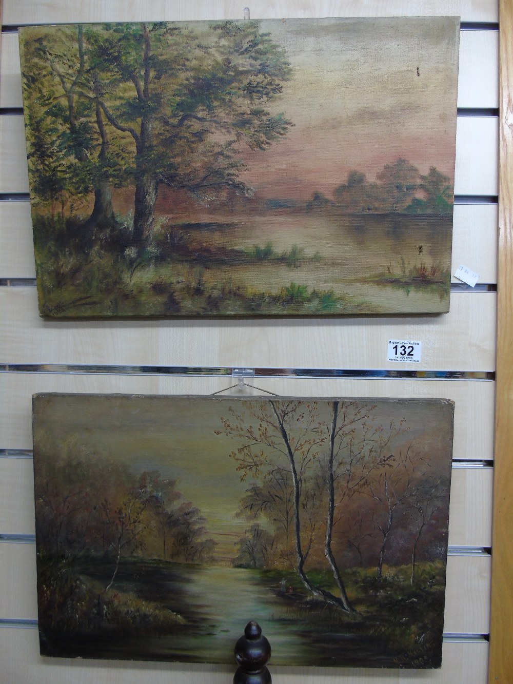 PAIR OF OILS OF RIVER SCENES