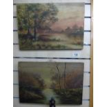 PAIR OF OILS OF RIVER SCENES