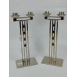 PAIR OF MACINTOSH STYLE CANDLE HOLDERS