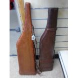 2 X LEG OF MUTTON FRENCH LEATHER GUN CASES