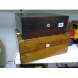 ANTIQUE WRITING SLOPE & DRESSING TABLE BOX