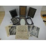 QUANTITY OF PICTURE FRAMES INCLUDING 4 X HALL MARKED SILVER