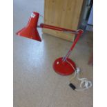 RED ANGLEPOISE LAMP