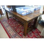 LARGE EARLY 20TH CENTURY OAK REFECTORY TABLE