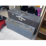 PAIR OF VINTAGE JOINERS TOOL BOXES & CONTENTS