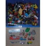 BOX OF MIXED VEHICLES INCLUDING LESNEY & DINKY