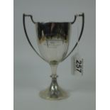 HALL MARKED SILVER 1934 BOXING TROPHY 129,17 GRAMS