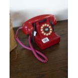 RED, PUSH BUTTON TELEPHONE