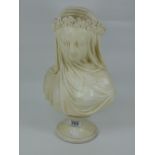 BUST OF A VEILED LADY, 37 CMS