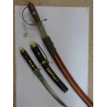 INDIAN SWORD & SCABBARD + ORIENTAL SWORD