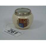 HALL MARKED SILVER RIMMED MATCH HOLDER