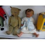 VINTAGE TEDDY & DOLL